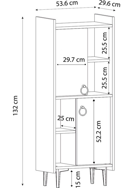 Leedsdh Kitaplık ve Çok Amaçlı Dolap