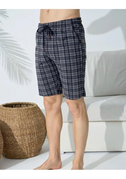 Erkek Ekose Tek Şort