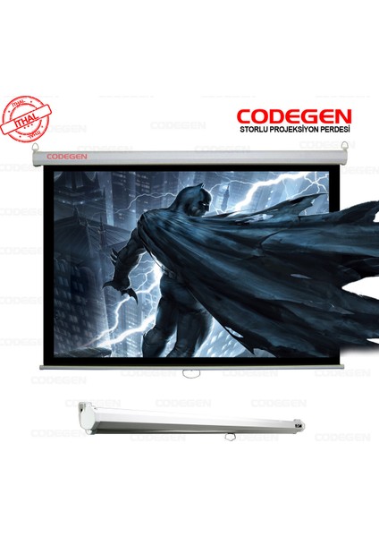 AX-20 200x200 Storlu İthal Projeksiyon Perdesi (Arkası Siyah Fonlu)