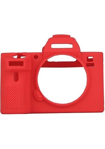 Sony A7R3 Silikon Kılıf (Kırmızı)