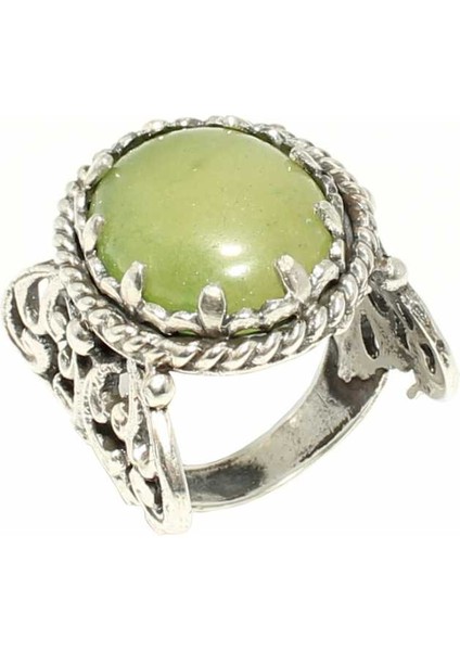 Nusrettaki 925 Ayar Gümüş Konstantinopol Tasarım Ceyid Taşlı Yüzük fiyatları