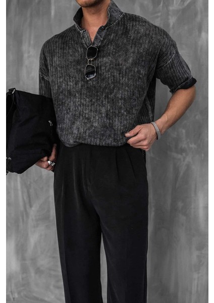 Erkek Polo Yaka Regular Fit Triko T-Shirt Siyah fiyatları