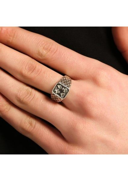 925 Ayar Gümüş Poker Yüzük