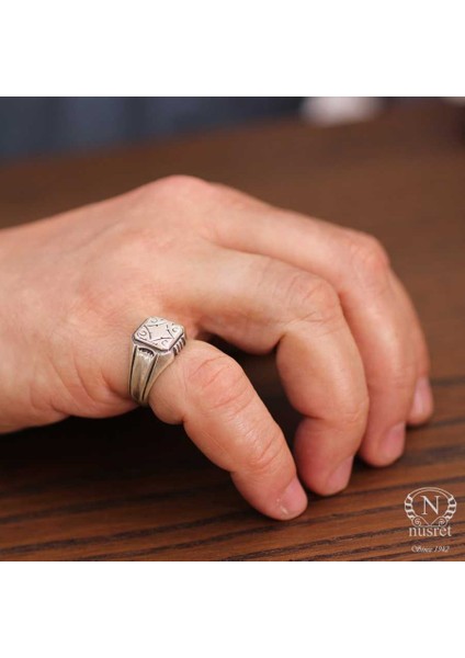 925 Ayar Gümüş Karo Yüzük modelleri