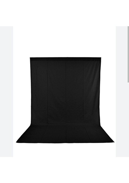 Black Screen Siyah Fon Perde 2X3METRE Pamuk Yapışkanlı Duvar Askı Aparatları