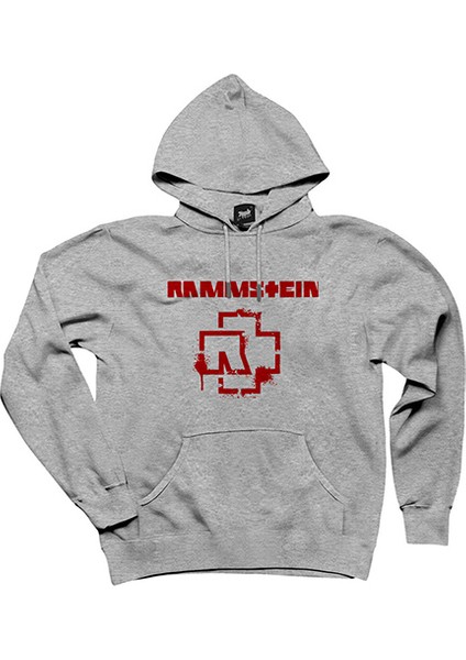 Rammstein Fly Gri Kapşonlu Sweatshirt Hoodie