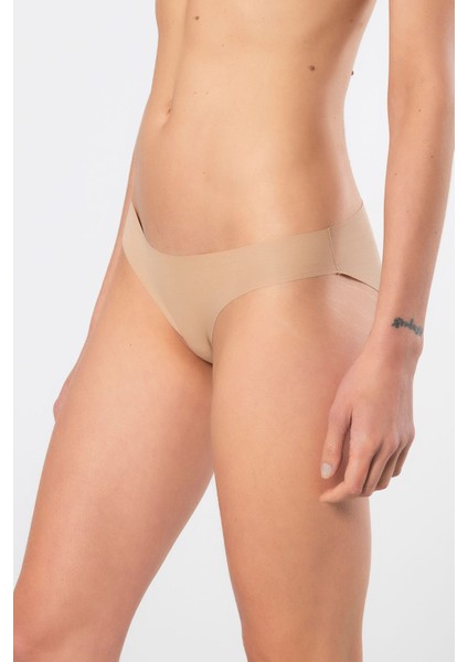 Kadın Lazer Kesim Pamuklu Bikini Külot 907/VIZON