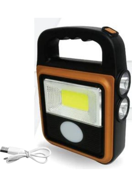 ® Taşınabilir 4 Farklı Fonksiyonlu Güneş Enerjili ve USB ile Şarj Olabilen Portatif LED Işıldak HS-8020