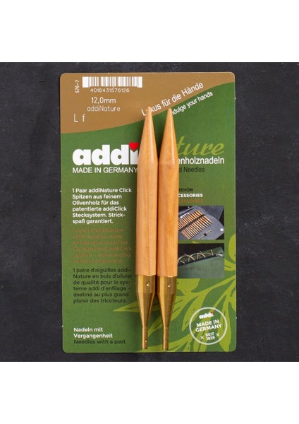 Addi Nature Olive Wood Click 12MM 14CM Misinalı Şi