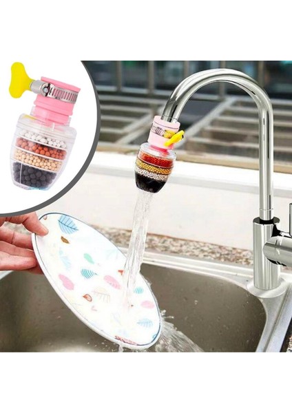 ® 6 Katmanlı Musluk Ucu Filtreli Su Tasarruflu Hijjenik Musluk Başlığı