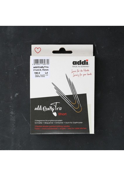 Addi Crasytrio 3 Lü 3,75 mm 21 cm Misinalı Çorap Ş