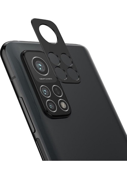 Xiaomi Mi 10T Uyumlu Kamera Lens Koruma Halkası - Kapalı Tasarım Siyah