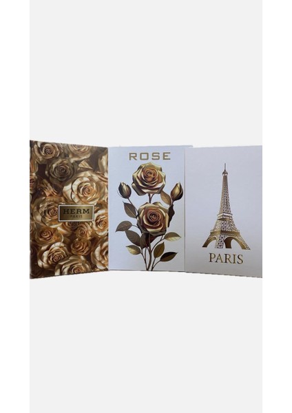Kitap Kutusu - Paris & Life & Ozm2 Dekorlu - 3 Adet