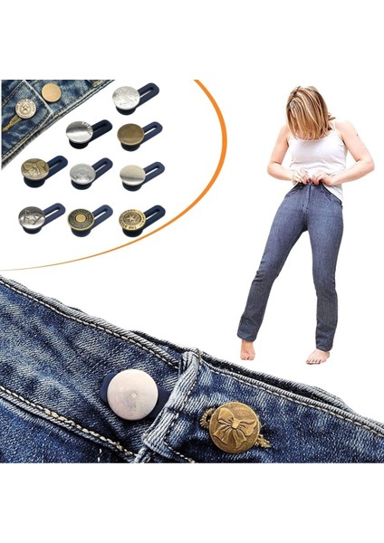 ® 10 Adet Yedek Kot Düğmeleri Beden Genişletici