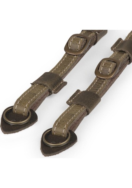 Sierra Serisi Tüm Kameralar Için Gerçek Deri Omuz Veya Boyun Askısı - Haki fırsatları