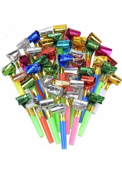 Sesli 50 Adet Kaynana Dilli Parti Düdüğü Karışık Renkli fiyatları