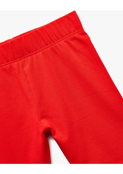 Pamuklu Beli Lastikli Basic Kısa Tayt modelleri