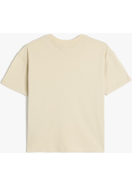 Basic Oversize Tişört Kısa Kollu Bisiklet Yaka Pamuklu