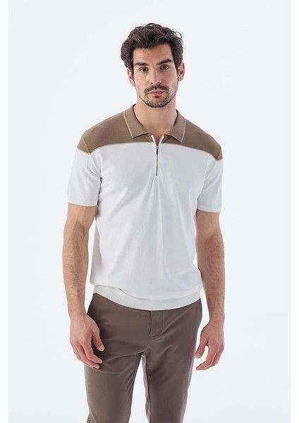 Vizon Slim Fit Fermuarlı Polo Yaka T-Shirt fiyatları