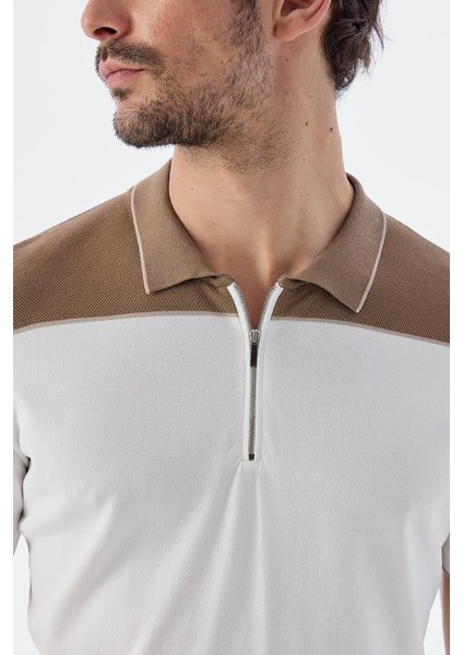 Vizon Slim Fit Fermuarlı Polo Yaka T-Shirt modelleri