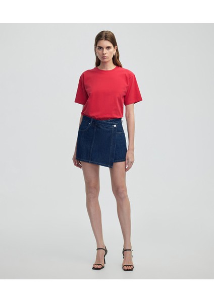Cepli Anvelop Denim Şort Etek IS1250013074AC7