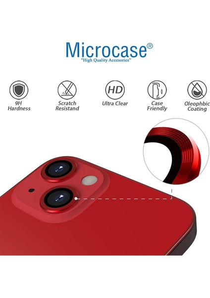 Iphone 13 Mini Kamera Camı Lens Koruyucu Halka Set - Kırmızı fiyatları