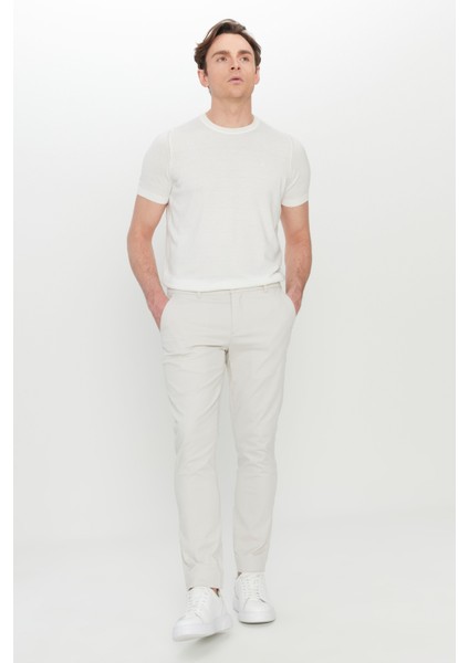 Pamuklu Slim Fit Dar Kesim Yan Cep Esnek Casual Pantolon