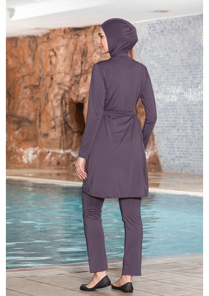 3'lü Pareolu Tesettür Mayo Kadınlar İçin Su İtici Özellikte 1252-05 Lacivert fiyatları