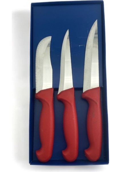 3'lü Bıçak Seti Kurban Seti Kasap Bıçağı Sıyırma Bıçağı Yüzme Bıçağı