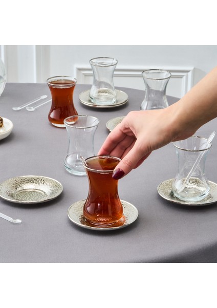 Ada 6 Kişilik 18 Parça Çay Seti Platin fiyatları