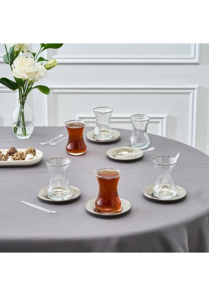 Ada 6 Kişilik 18 Parça Çay Seti Platin fırsatları