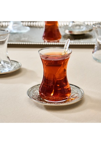 Deniz Tepsili 6 Kişilik 19 Parça Çay Seti
