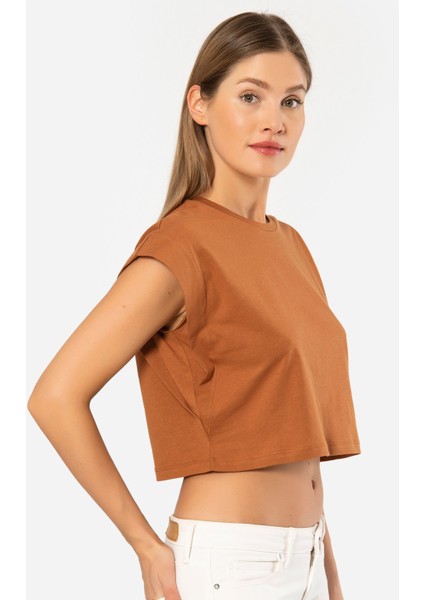 Kadın Vatka Görünümlü Crop T-Shirt 3402/TARÇIN fiyatları