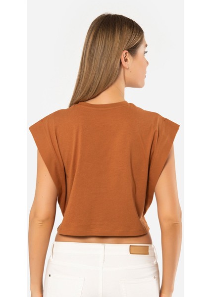 Kadın Vatka Görünümlü Crop T-Shirt 3402/TARÇIN modelleri