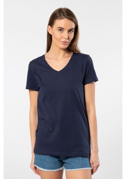 Venice Kısa Kollu V Yaka Kadın T-Shirt Laci fiyatları