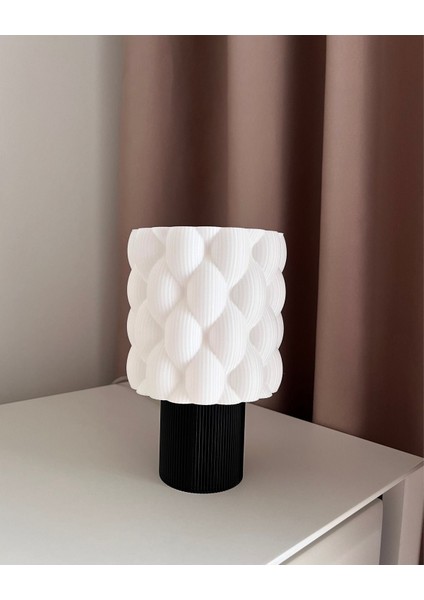 Modern Siyah Objeo 3D Özel Tasarım Dekoratif Baloncuk Abajur