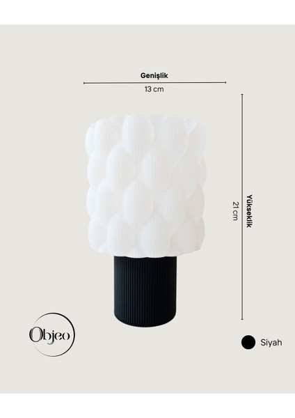 Modern Siyah Objeo 3D Özel Tasarım Dekoratif Baloncuk Abajur fiyatları