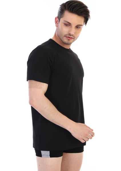 Çift Kaplan 947 Erkek Süprem T-Shirt Siyah