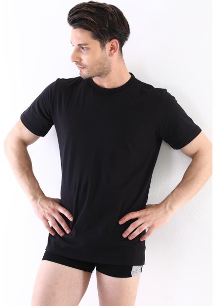 Çift Kaplan 947 Erkek Süprem T-Shirt Siyah