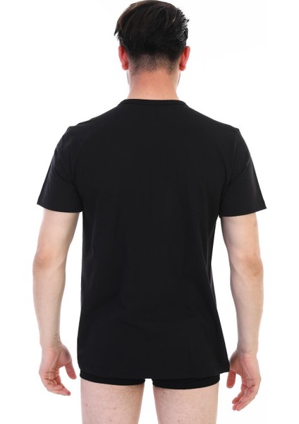Çift Kaplan 947 Erkek Süprem T-Shirt Siyah