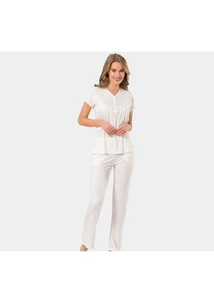 Kısa Kollu Pijama 3236/KREM fiyatları