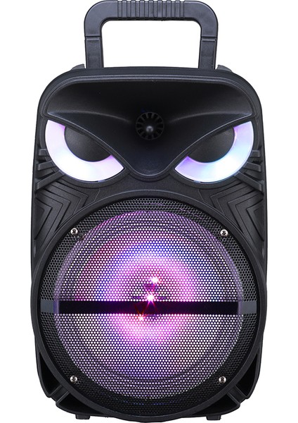 Pk-17 Fm Radyolu Mikrofonlu Rgb Tws 8 Inç Stereo Bass Kablosuz Karaoke Hoparlör