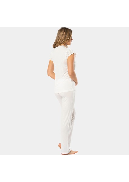 Dantelli Pijama Takımı 3199/KREM fırsatları