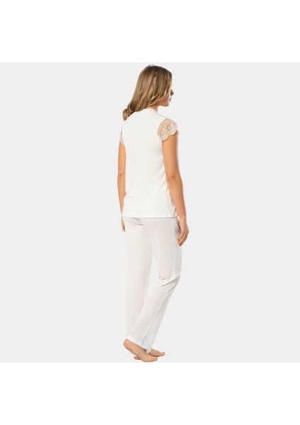 Dantelli Pijama Takımı 3197/KREM modelleri