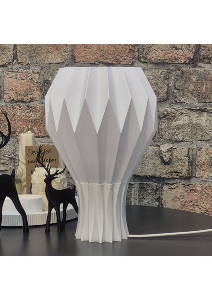 Evinize Modern Bir Hava Katan 28CM Beyaz Abajur - Kaçırılmaz Fırsat fırsatları