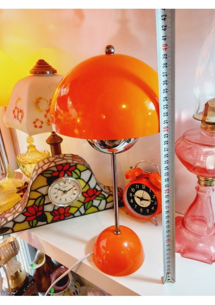 Turuncu Renk Popart Abajur Masa Lambası Özel Tasarım Aydınlatma fiyatları