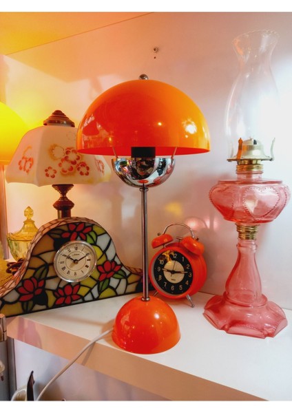 Turuncu Renk Popart Abajur Masa Lambası Özel Tasarım Aydınlatma modelleri