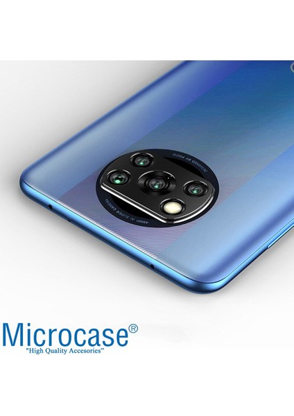 Xiaomi Poco X3 Pro Uyumlu Kamera Lens Koruma Halkası Kapalı Tasarım Siyah modelleri