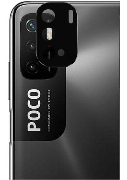 Xiaomi Poco M3 Pro Uyumlu Kamera Lens Koruma Halkası - Kapalı Tasarım Siyah