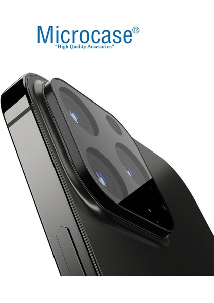 Iphone 13 Pro Uyumlu Kamera Camı Lens Koruyucu Metal Çerçeveli Kapalı Tasarım Tempered - Siyah fiyatları